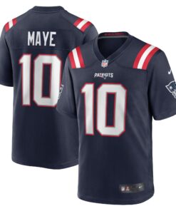 Men's New England Patriots Drake Maye Nike Navy Player Game Jersey
