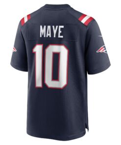 Men's New England Patriots Drake Maye Nike Navy Player Game Jersey