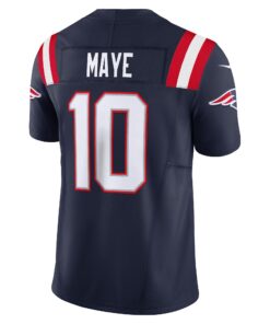 Men's New England Patriots Drake Maye Nike Navy Vapor F.U.S.E. Limited Jersey