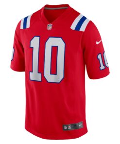 Men's New England Patriots Drake Maye Nike Red Player Game Jersey