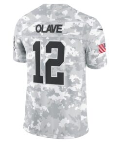 Men's New Orleans Saints Chris Olave Nike Arctic Camo 2024 Salute to Service Limited Jersey