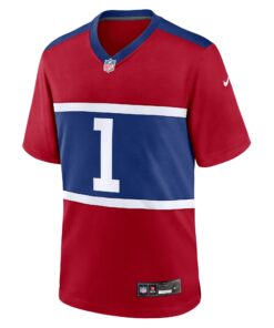 Men's New York Giants Malik Nabers Nike Century Red Alternate Game Jersey