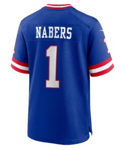 Men's New York Giants Malik Nabers Nike Royal 2nd Alternate Game Jersey
