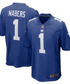 Men's New York Giants Malik Nabers Nike Royal Player Game Jersey