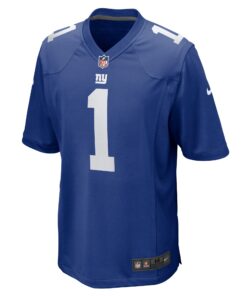 Men's New York Giants Malik Nabers Nike Royal Player Game Jersey