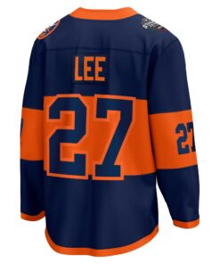 Men's New York Islanders Anders Lee Fanatics Navy 2024 NHL Stadium Series Breakaway Player Jersey