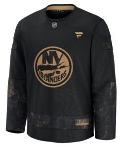 Men's New York Islanders Fanatics Black 2024 Military Appreciation Practice Jersey
