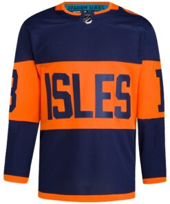 Men's New York Islanders Mathew Barzal adidas Navy 2024 NHL Stadium Series Primegreen Authentic Player Jersey