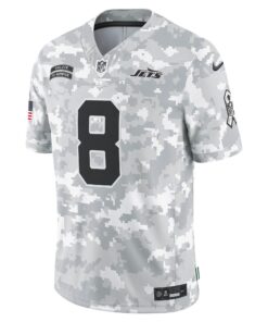 Men's New York Jets Aaron Rodgers Nike Arctic Camo 2024 Salute to Service Limited Jersey