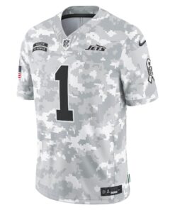 Men's New York Jets Sauce Gardner Nike Arctic Camo 2024 Salute to Service Limited Jersey
