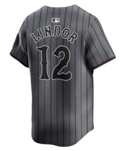Men's New York Mets Francisco Lindor Nike Graphite 2024 City Connect Limited Player Jersey