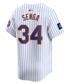 Men's New York Mets Kodai Senga Nike White 2024 MLB World Tour London Series Home Limited Player Jersey