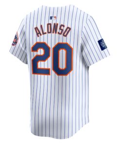Men's New York Mets Pete Alonso Nike White 2024 MLB World Tour London Series Home Limited Player Jersey