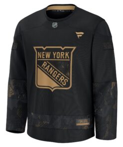 Men's New York Rangers Fanatics Black 2024 Military Appreciation Practice Jersey