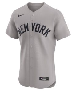 Men's New York Yankees Nike Gray Road 2024 Jackie Robinson Day Elite Jersey
