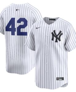 Men's New York Yankees Nike White 2024 Jackie Robinson Day Home Limited Jersey