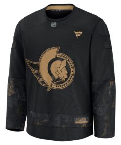 Men's Ottawa Senators Fanatics Black 2024 Military Appreciation Practice Jersey