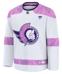 Men's Ottawa Senators Fanatics White 2024 Hockey Fights Cancer Practice Jersey