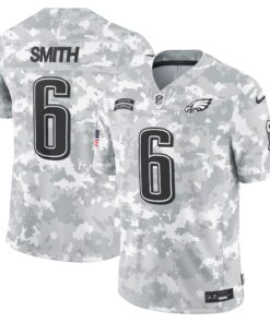 Men's Philadelphia Eagles DeVonta Smith Nike Arctic Camo 2024 Salute to Service Limited Jersey