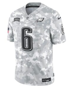 Men's Philadelphia Eagles DeVonta Smith Nike Arctic Camo 2024 Salute to Service Limited Jersey