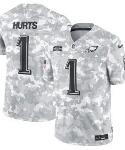 Men's Philadelphia Eagles Jalen Hurts Nike Arctic Camo 2024 Salute to Service Limited Jersey