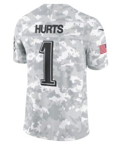 Men's Philadelphia Eagles Jalen Hurts Nike Arctic Camo 2024 Salute to Service Limited Jersey