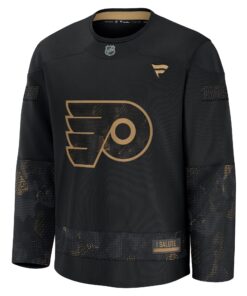 Men's Philadelphia Flyers Fanatics Black 2024 Military Appreciation Practice Jersey
