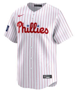Men's Philadelphia Phillies Kyle Schwarber Nike White 2024 MLB World Tour London Series Home Limited Player Jersey