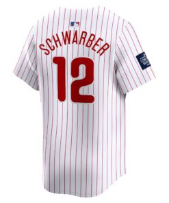 Men's Philadelphia Phillies Kyle Schwarber Nike White 2024 MLB World Tour London Series Home Limited Player Jersey