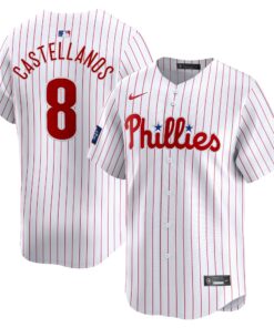 Men's Philadelphia Phillies Nick Castellanos Nike White 2024 MLB World Tour London Series Home Limited Player Jersey