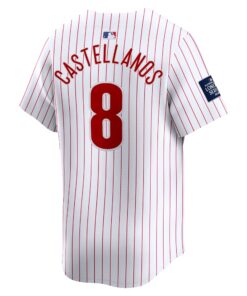 Men's Philadelphia Phillies Nick Castellanos Nike White 2024 MLB World Tour London Series Home Limited Player Jersey