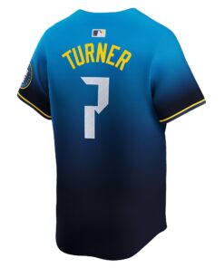 Men's Philadelphia Phillies Trea Turner Nike Blue 2024 City Connect Limited Player Jersey