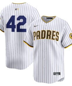 Men's San Diego Padres Nike White 2024 Jackie Robinson Day Home Limited Jersey