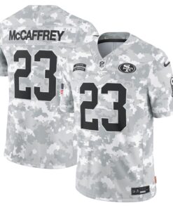 Men's San Francisco 49ers Christian McCaffrey Nike Arctic Camo 2024 Salute to Service Limited Jersey