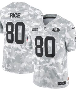 Men's San Francisco 49ers Jerry Rice Nike Arctic Camo 2024 Salute to Service Retired Player Limited Jersey