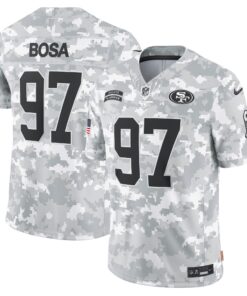 Men's San Francisco 49ers Nick Bosa Nike Arctic Camo 2024 Salute to Service Limited Jersey