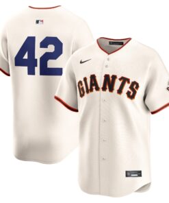 Men's San Francisco Giants Nike Cream 2024 Jackie Robinson Day Home Limited Jersey
