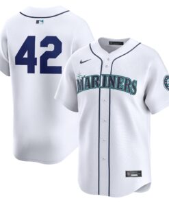 Men's Seattle Mariners Nike White 2024 Jackie Robinson Day Home Limited Jersey