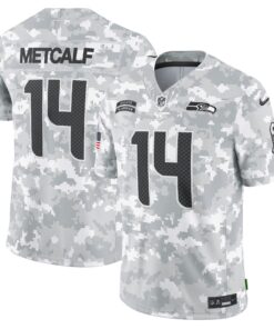 Men's Seattle Seahawks DK Metcalf Nike Arctic Camo 2024 Salute to Service Limited Jersey
