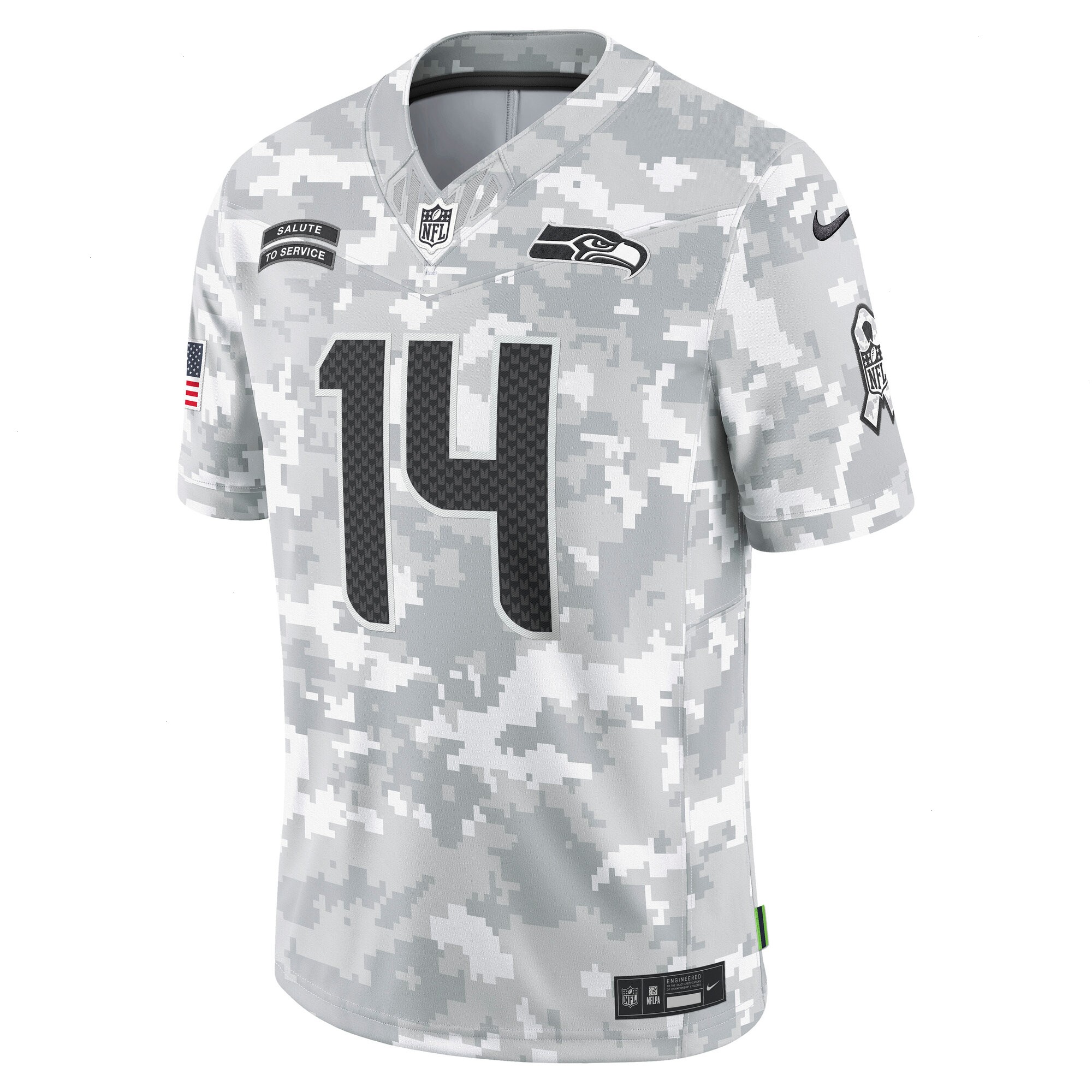 Men's Seattle Seahawks DK Metcalf Nike Arctic Camo 2024 Salute to Service Limited Jersey