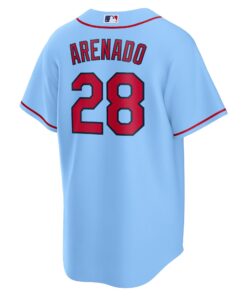 Men's St. Louis Cardinals Nolan Arenado Nike Light Blue 2024 Alternate Replica Jersey