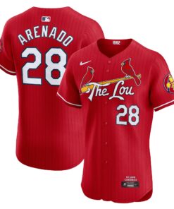 Men's St. Louis Cardinals Nolan Arenado Nike Red 2024 City Connect Elite Player Jersey