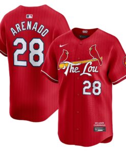 Men's St. Louis Cardinals Nolan Arenado Nike Red 2024 City Connect Limited Player Jersey