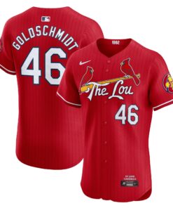 Men's St. Louis Cardinals Paul Goldschmidt Nike Red 2024 City Connect Elite Player Jersey
