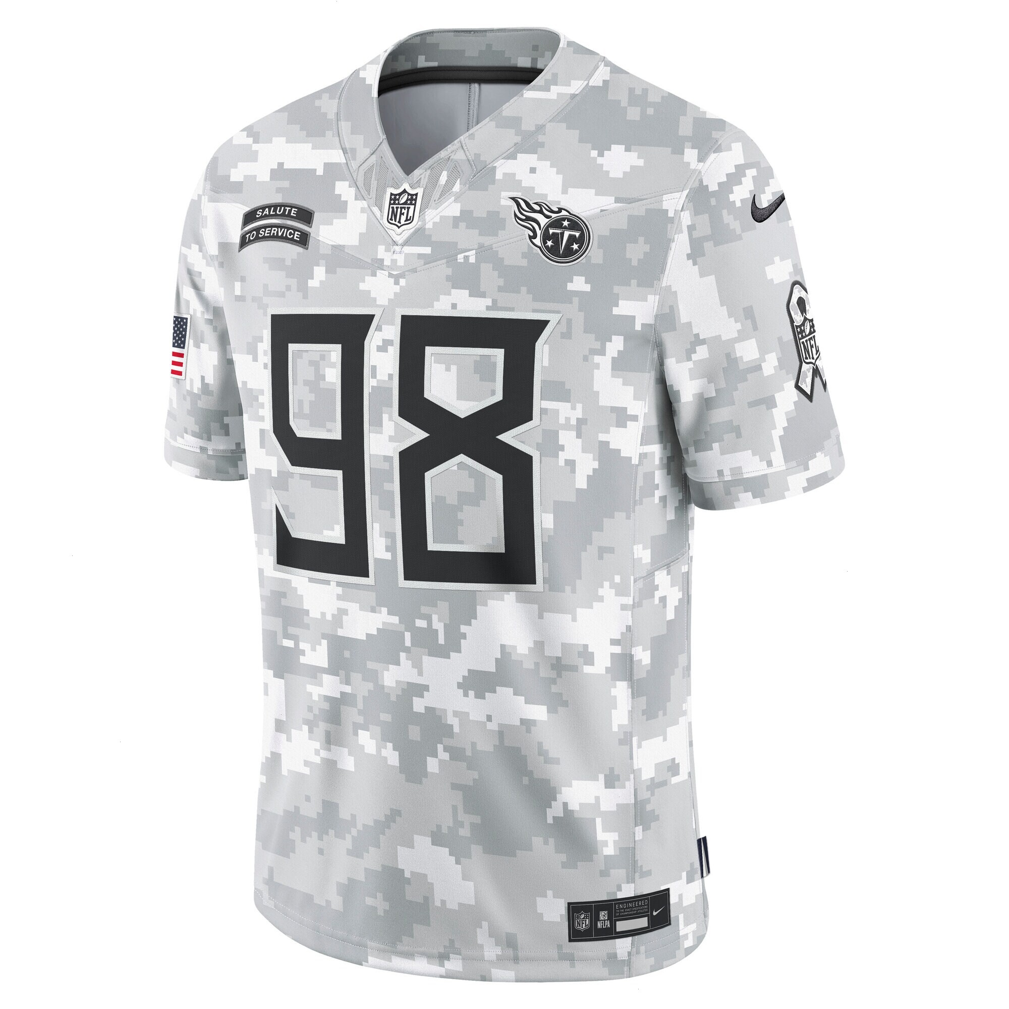 Men's Tennessee Titans Jeffery Simmons Nike Arctic Camo 2024 Salute to Service Limited Jersey