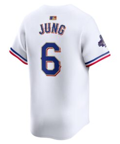 Men's Texas Rangers Josh Jung Nike White 2024 Gold Collection Limited Player Jersey
