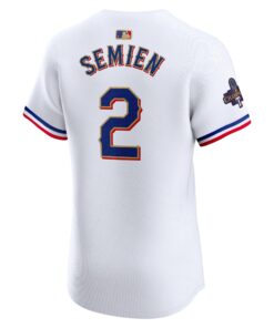 Men's Texas Rangers Marcus Semien Nike White 2024 Gold Collection Elite Player Jersey