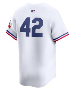 Men's Texas Rangers Nike White 2024 Jackie Robinson Day Home Limited Jersey