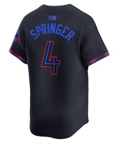 Men's Toronto Blue Jays George Springer Nike Black 2024 City Connect Limited Player Jersey