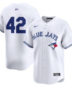 Men's Toronto Blue Jays Nike White 2024 Jackie Robinson Day Home Limited Jersey